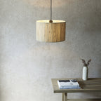 101691 Longshore 1 Light Pendant Natural Seagrass & Matt Black