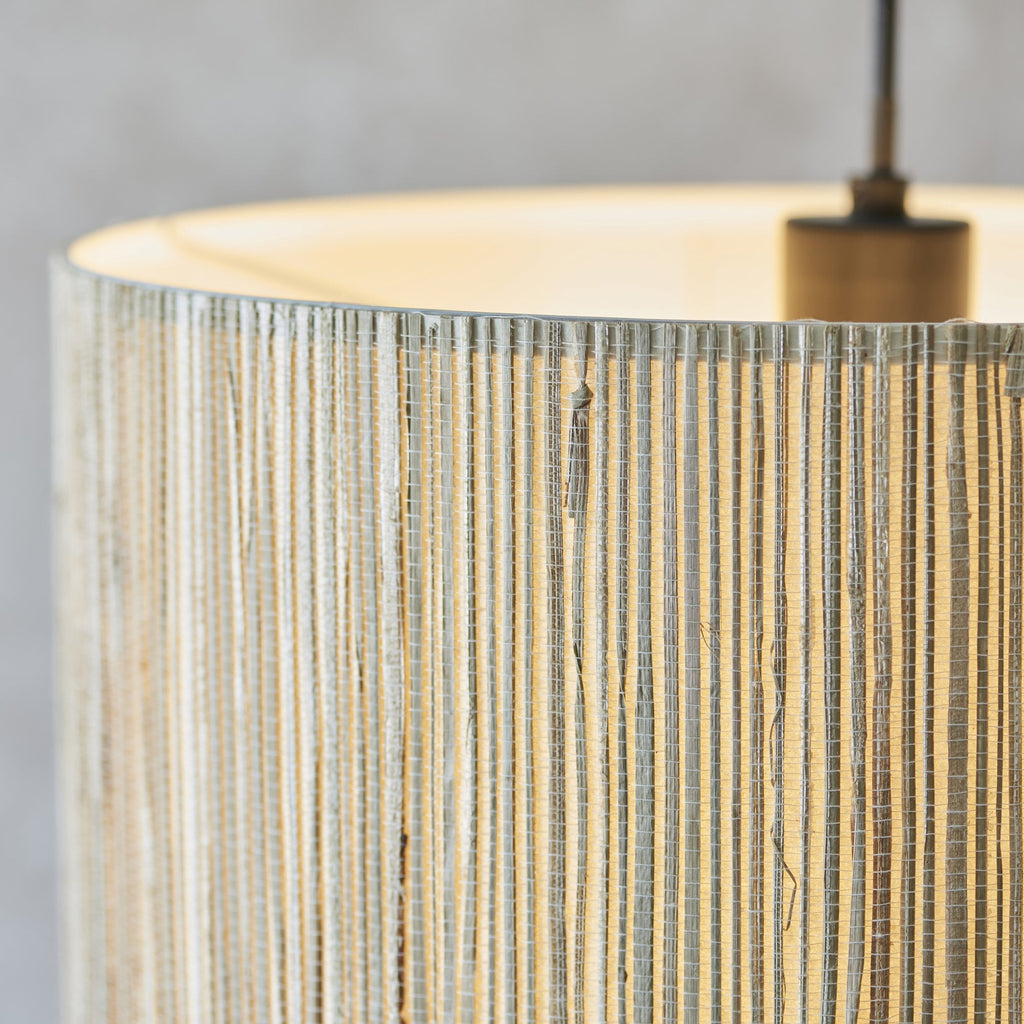 101691 Longshore 1 Light Pendant Natural Seagrass & Matt Black