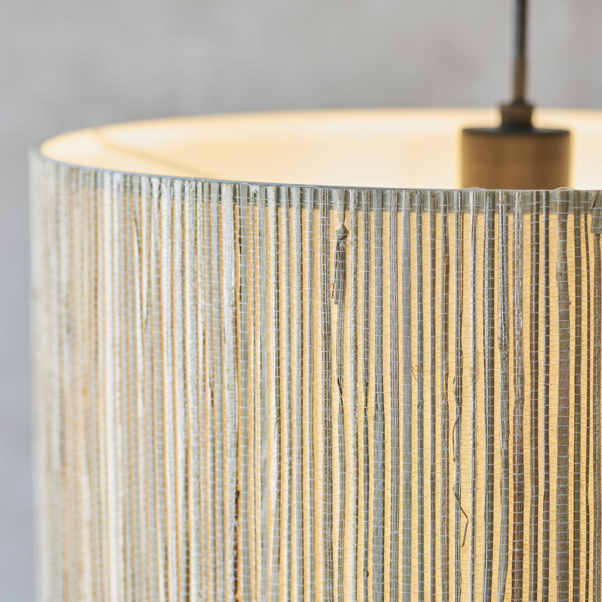 101691 Longshore 1 Light Pendant Natural Seagrass & Matt Black