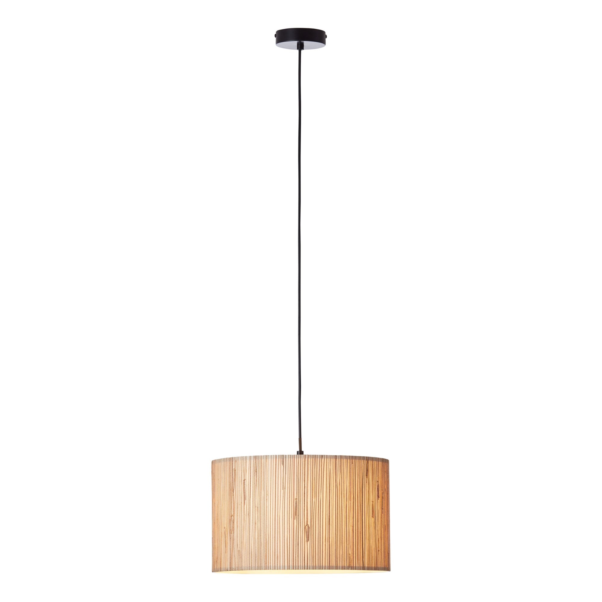 101691 Longshore 1 Light Pendant Natural Seagrass & Matt Black