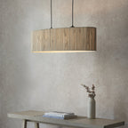 101692 Longshore 2 Light Pendant Natural Seagrass & Matt Black