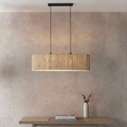 101692 Longshore 2 Light Pendant Natural Seagrass & Matt Black
