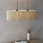 101692 Longshore 2 Light Pendant Natural Seagrass & Matt Black