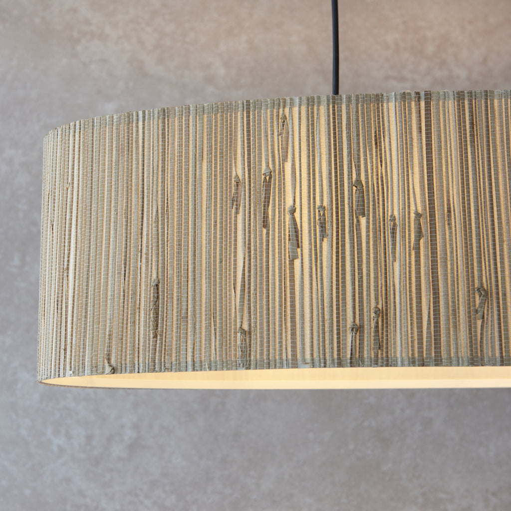 101692 Longshore 2 Light Pendant Natural Seagrass & Matt Black