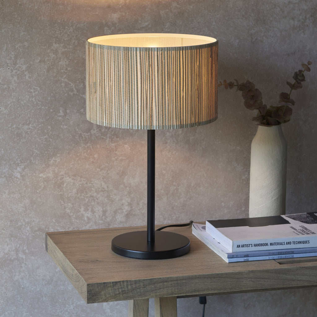 101693 Longshore 1 Light Table Lamp Natural Seagrass & Matt Black