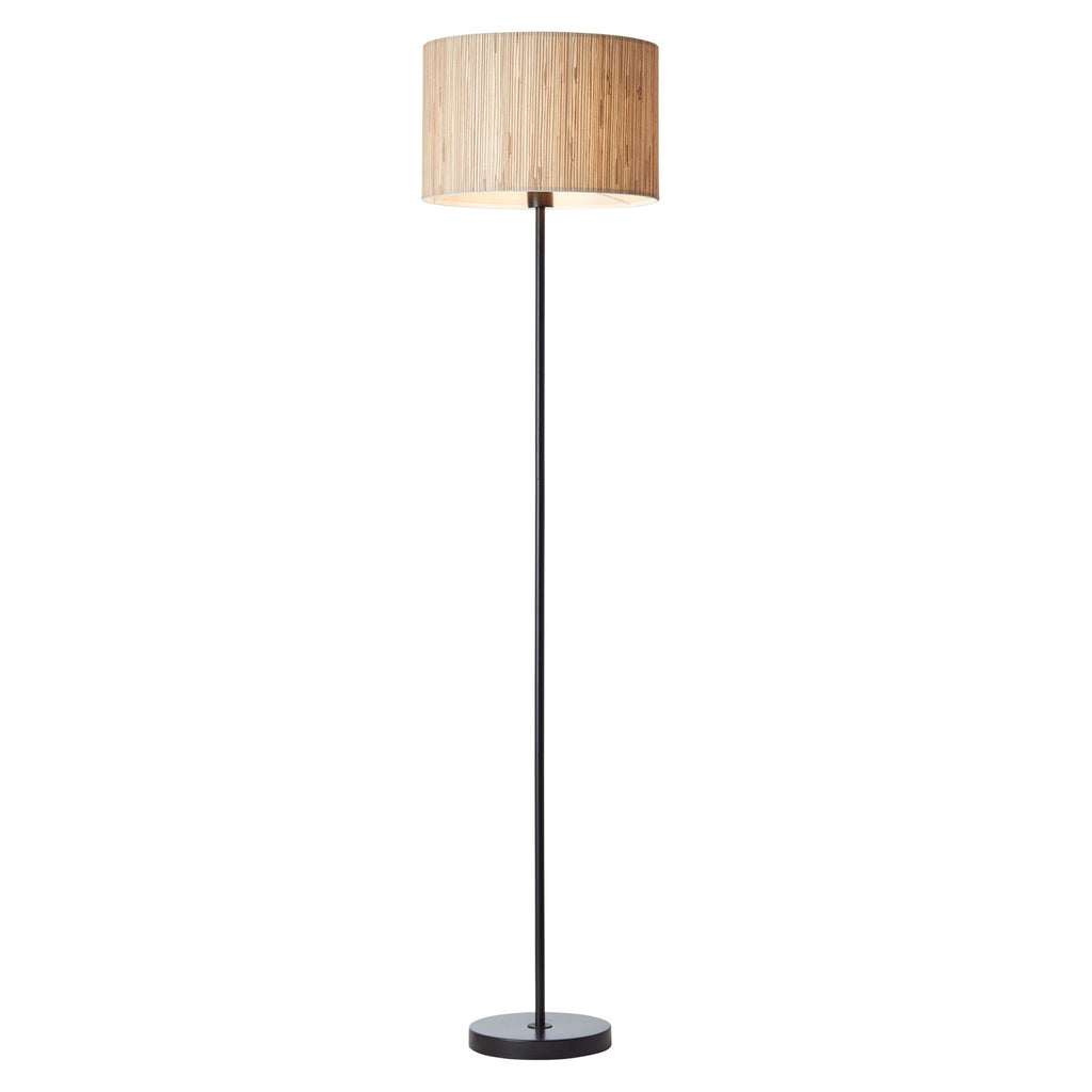 101694 Longshore 1 Light Floor Lamp Natural Seagrass & Matt Black