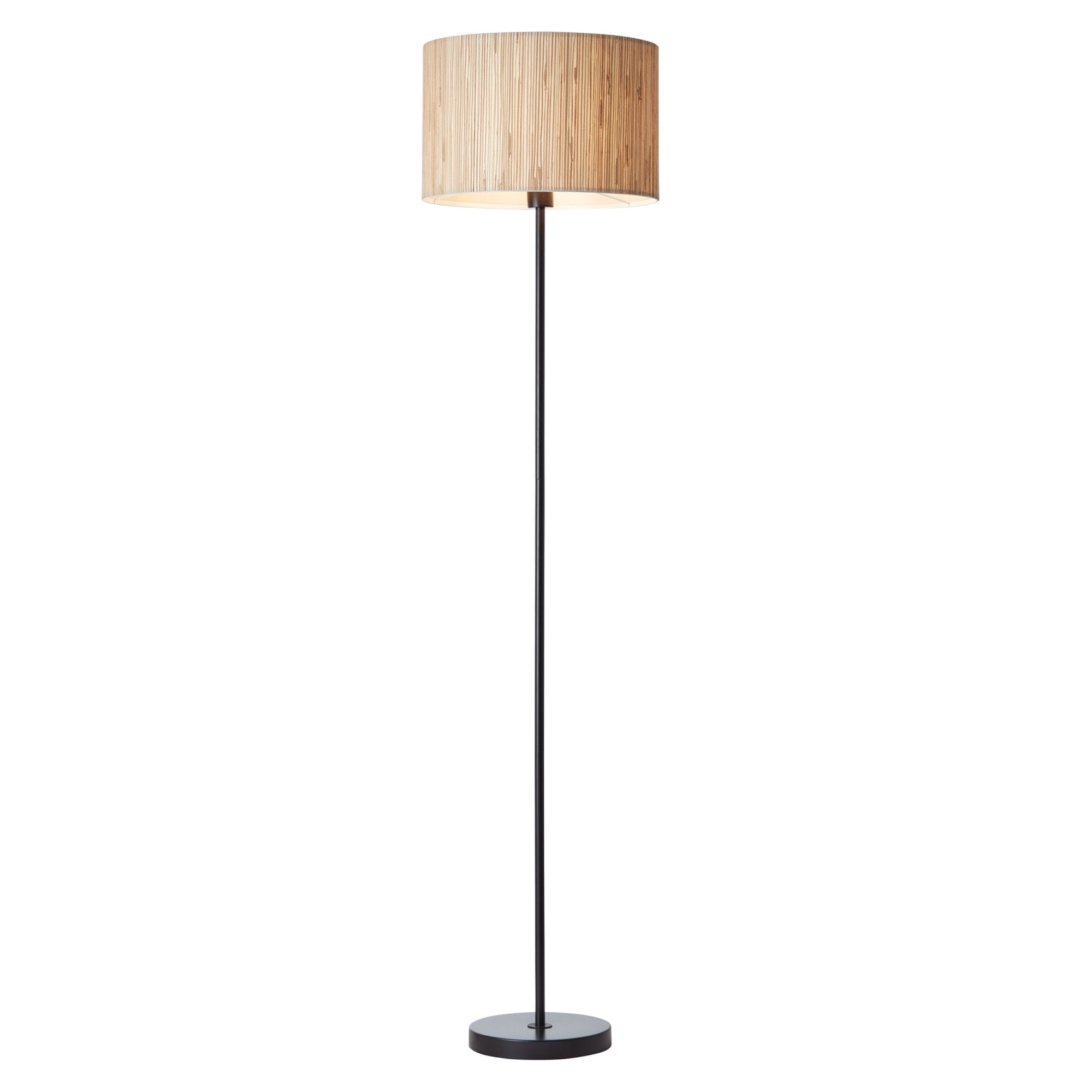 101694 Longshore 1 Light Floor Lamp Natural Seagrass & Matt Black