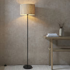 101694 Longshore 1 Light Floor Lamp Natural Seagrass & Matt Black