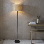 101694 Longshore 1 Light Floor Lamp Natural Seagrass & Matt Black