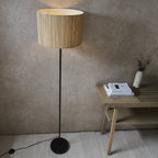 101694 Longshore 1 Light Floor Lamp Natural Seagrass & Matt Black
