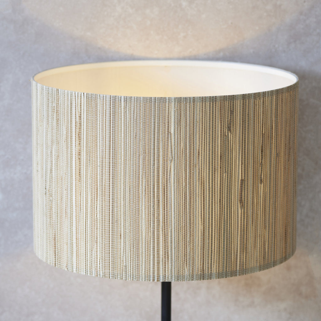 101694 Longshore 1 Light Floor Lamp Natural Seagrass & Matt Black