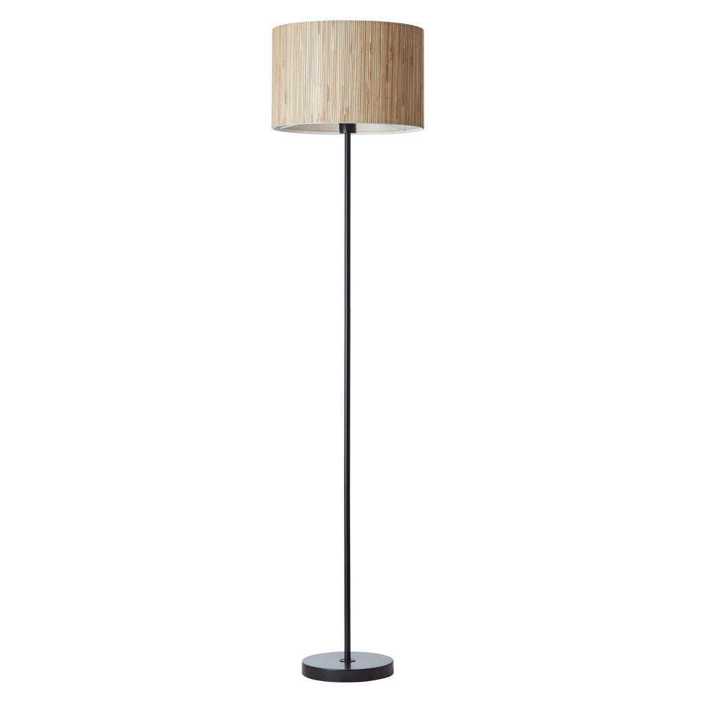 101694 Longshore 1 Light Floor Lamp Natural Seagrass & Matt Black