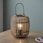 101773 Mathias 1 Light Table Lamp Natural Bamboo, Plywood & Matt Black Paint