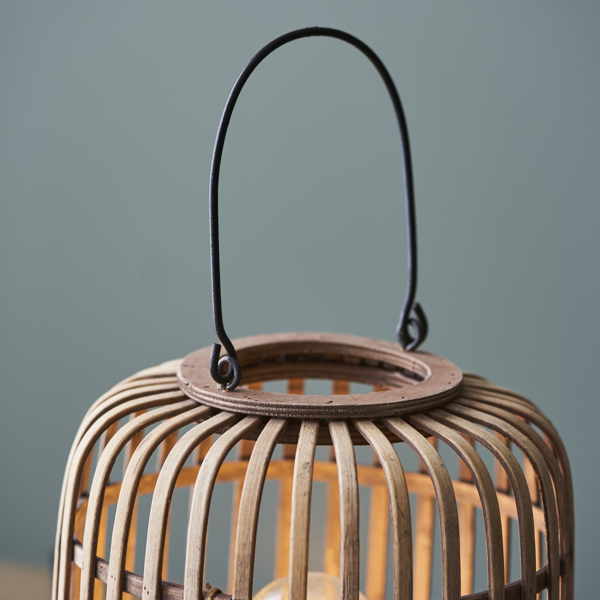 101773 Mathias 1 Light Table Lamp Natural Bamboo, Plywood & Matt Black Paint