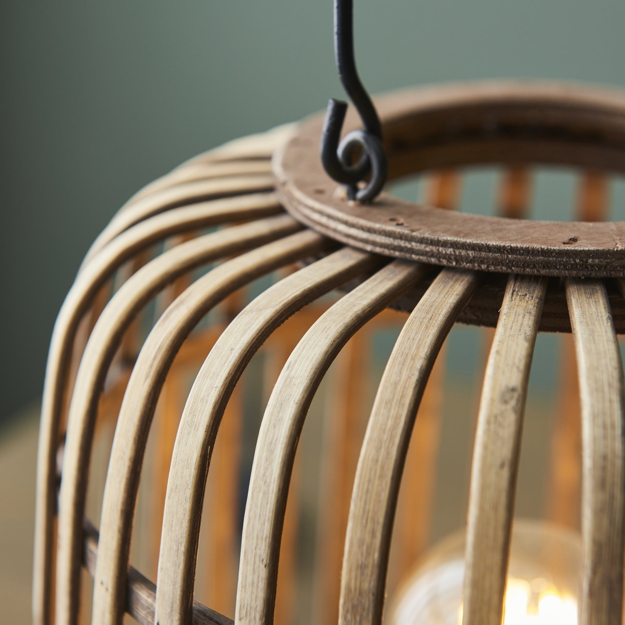 101773 Mathias 1 Light Table Lamp Natural Bamboo, Plywood & Matt Black Paint