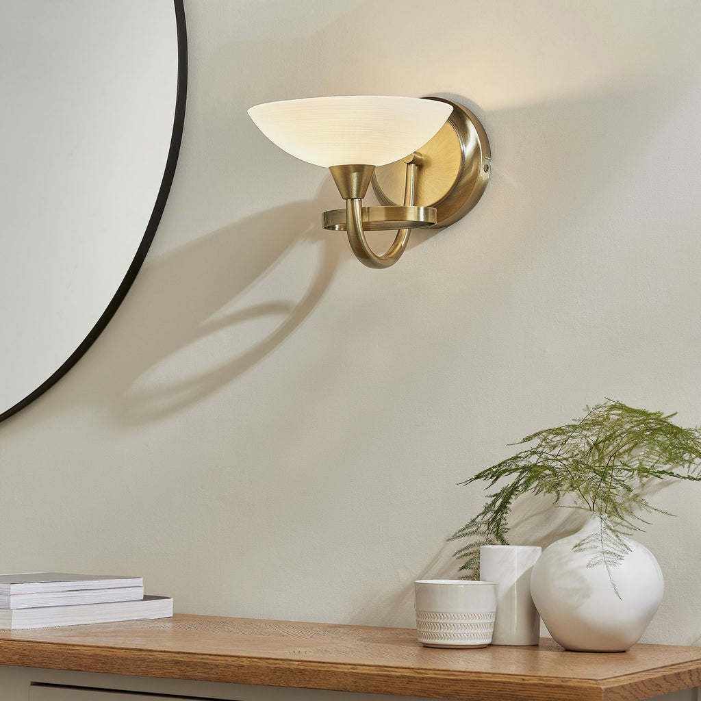 CAGNEY-1WBAB 1 Light Wall Bracket In Antique Brass