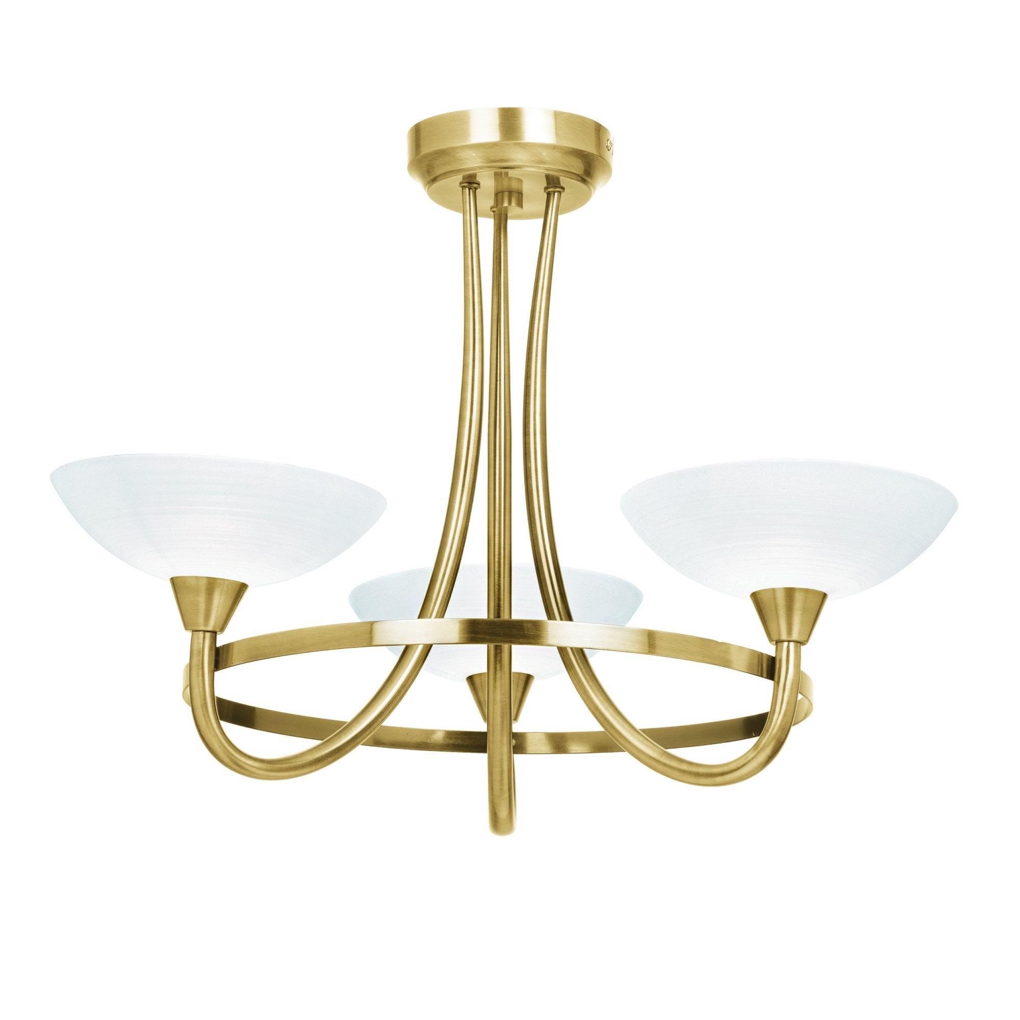CAGNEY-3AB 3 Light Ceiling Fitting Antique Brass