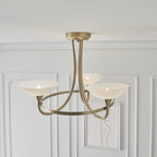 CAGNEY-3AB 3 Light Ceiling Fitting Antique Brass