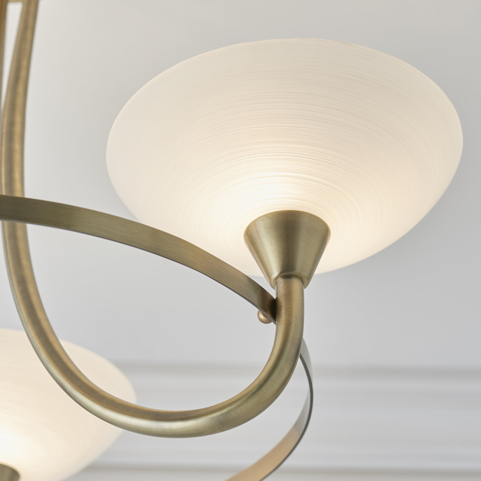 CAGNEY-3AB 3 Light Ceiling Fitting Antique Brass