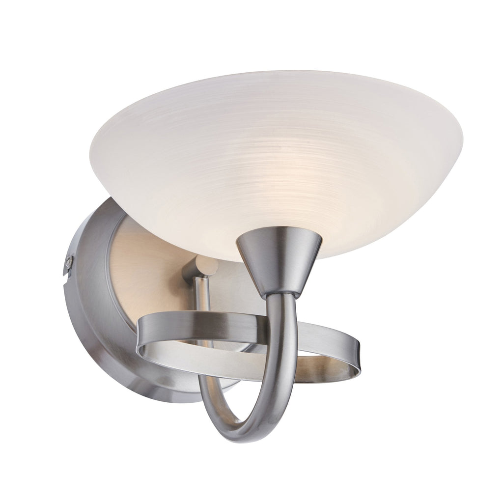 CAGNEY-1WBSC 1 Light Wall Bracket In Satin Chrome