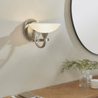 CAGNEY-1WBSC 1 Light Wall Bracket In Satin Chrome