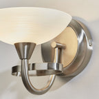 CAGNEY-1WBSC 1 Light Wall Bracket In Satin Chrome