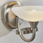 CAGNEY-1WBSC 1 Light Wall Bracket In Satin Chrome