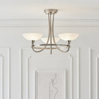 CAGNEY-3SC 3 Light Ceiling Fitting Satin Chrome