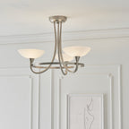 CAGNEY-3SC 3 Light Ceiling Fitting Satin Chrome