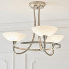 CAGNEY-3SC 3 Light Ceiling Fitting Satin Chrome
