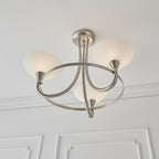 CAGNEY-3SC 3 Light Ceiling Fitting Satin Chrome