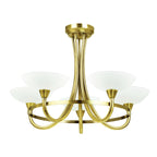 CAGNEY-5AB 5 Light Ceiling Fitting Antique Brass