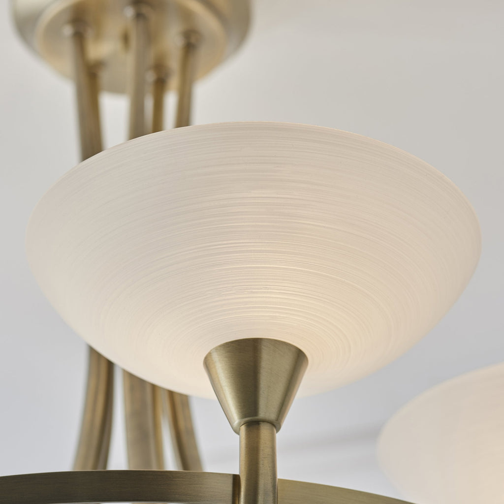 CAGNEY-5AB 5 Light Ceiling Fitting Antique Brass