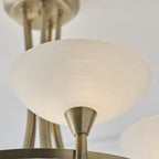 CAGNEY-5AB 5 Light Ceiling Fitting Antique Brass