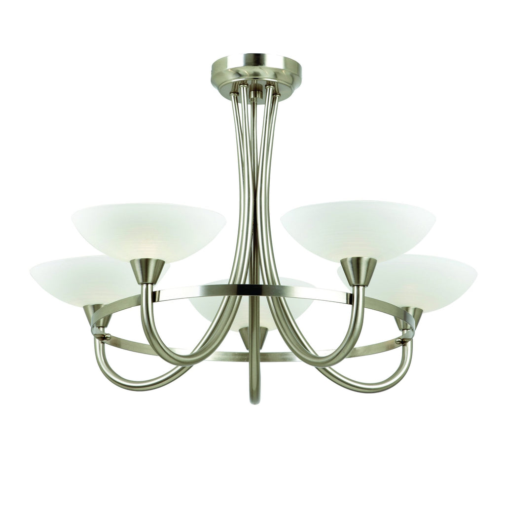 CAGNEY-5SC 5 Light Ceiling Fitting Satin Chrome