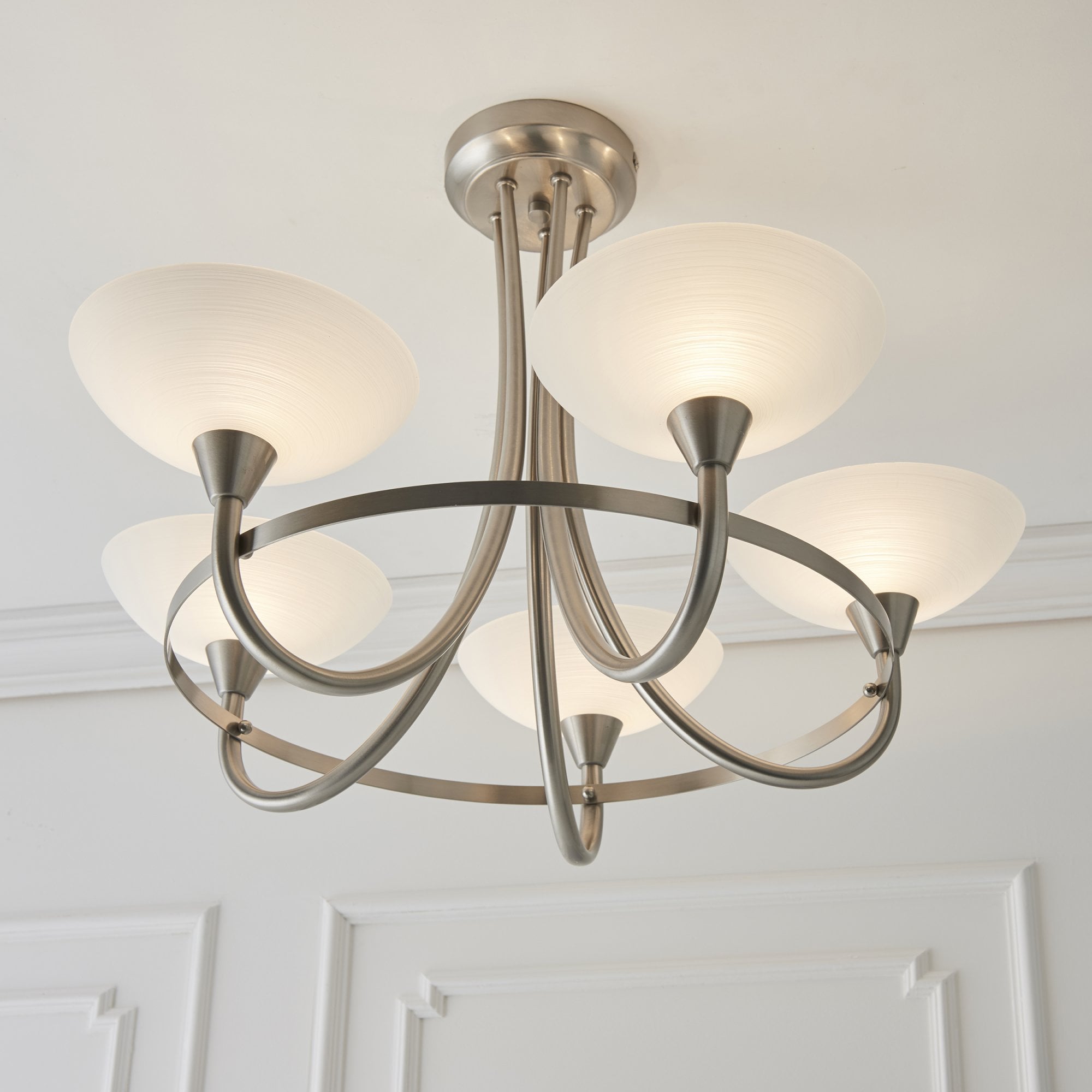CAGNEY-5SC 5 Light Ceiling Fitting Satin Chrome