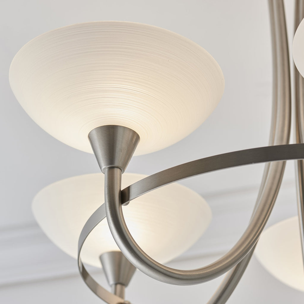 CAGNEY-5SC 5 Light Ceiling Fitting Satin Chrome
