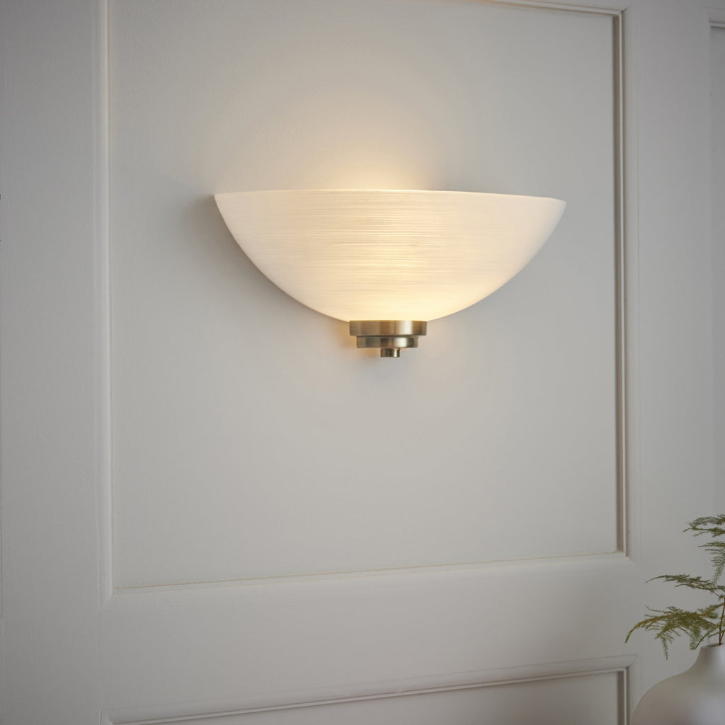 WELLES-1WBAB 1 Light Wall Light In Antique Brass