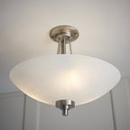 WELLES-3SC 3 Light Semi Flush Fitting Satin Chrome
