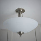 WELLES-3SC 3 Light Semi Flush Fitting Satin Chrome