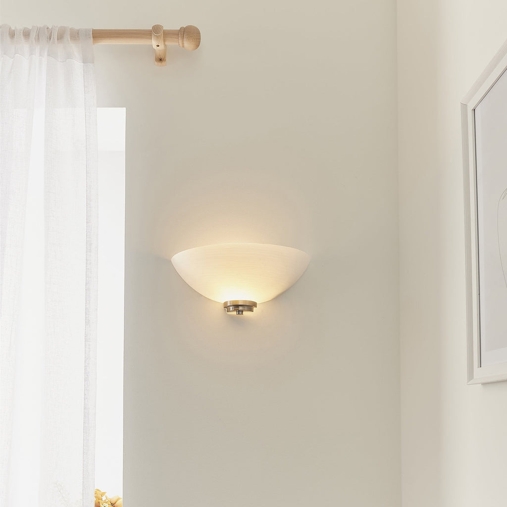 WELLES-1WBSC 1 Light Wall Light In Satin Chrome (S)