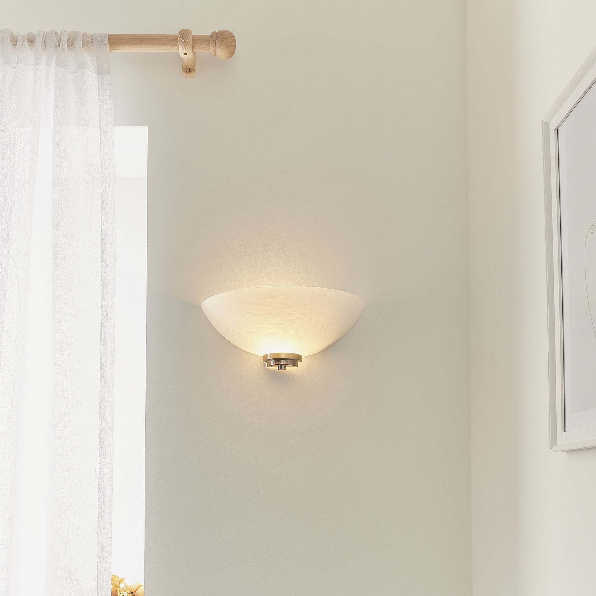 WELLES-1WBSC 1 Light Wall Light In Satin Chrome (S)