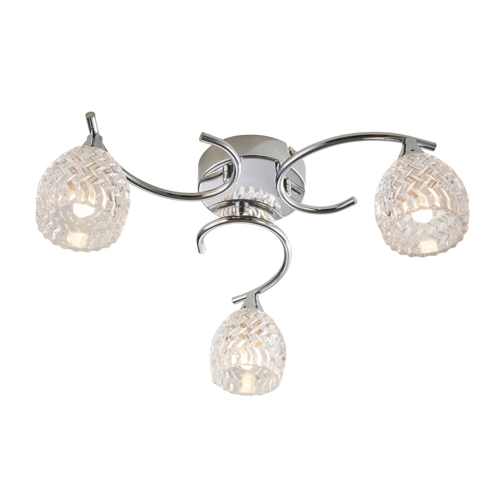 BOYER-3CH 3 Light Ceiling Fitting With Chrome Finish