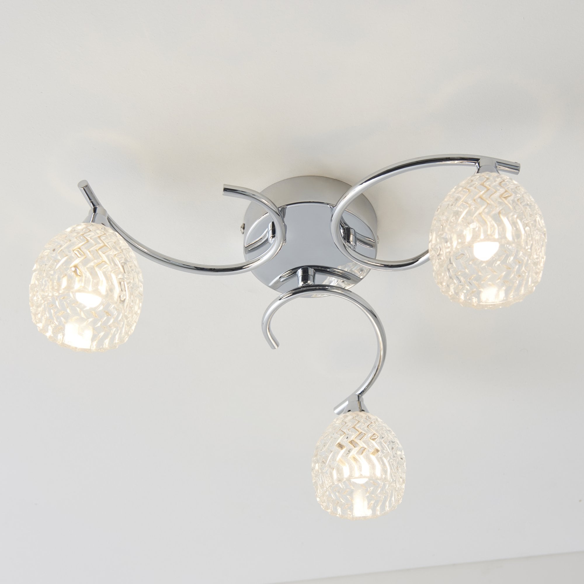 BOYER-3CH 3 Light Ceiling Fitting With Chrome Finish