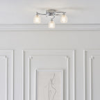 BOYER-3CH 3 Light Ceiling Fitting With Chrome Finish