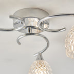 BOYER-3CH 3 Light Ceiling Fitting With Chrome Finish