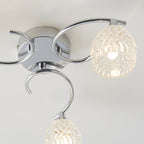 BOYER-3CH 3 Light Ceiling Fitting With Chrome Finish