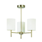 3 Light Ceiling Fitting In Antique Brass