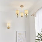 3 Light Ceiling Fitting In Antique Brass