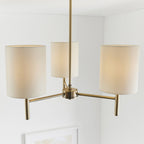 3 Light Ceiling Fitting In Antique Brass